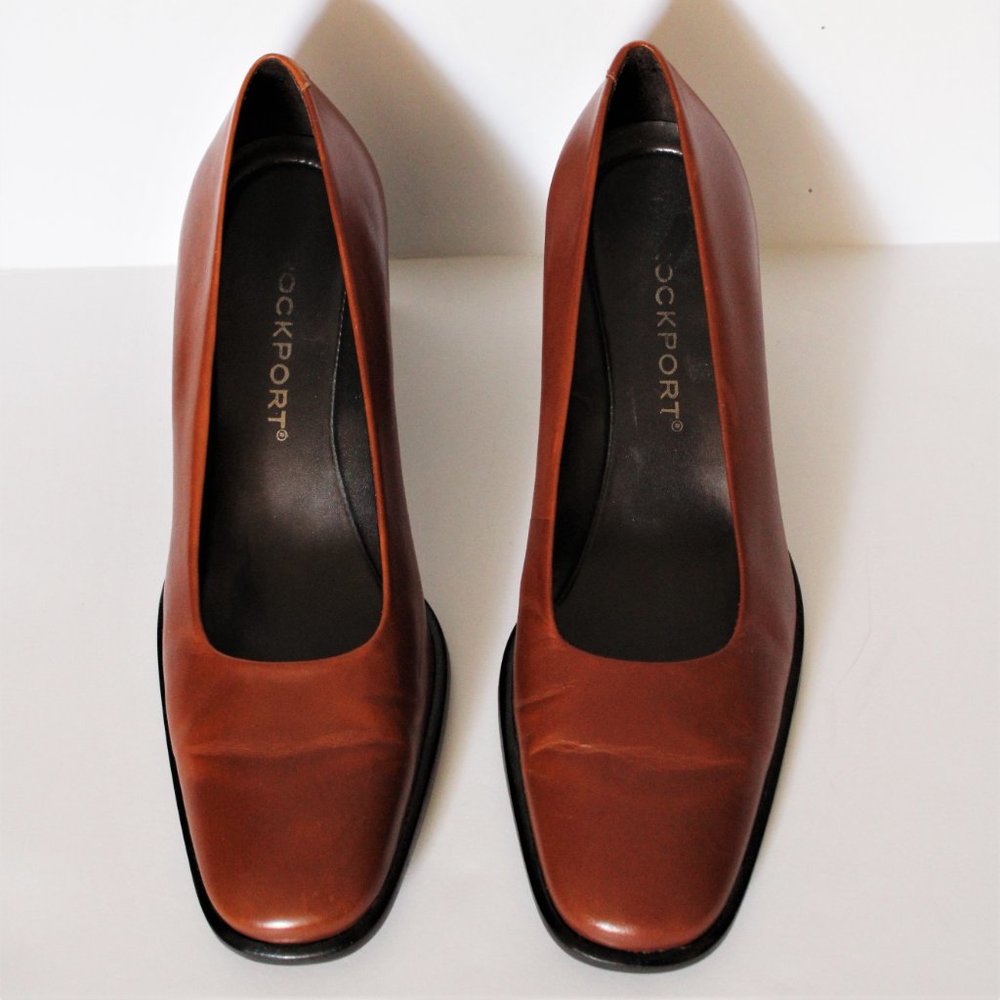 Rockport Cognac Brown Block Heels - image 2